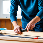 A professional, fully clothed individual in modest, appropriate attire, carefully applying storage wax to the base of a ski with an iron. The scene is set in a clean, well-lit home workshop, featuring a sturdy workbench and specialized ski tuning tools. Focus on the detailed process, the pristine condition of the ski, and the diligent nature of the task. Perfect anatomy, correct proportions, natural pose, well-formed hands, proper finger count, natural body proportions, professional photography, high quality, safe for work, appropriate content, family-friendly.