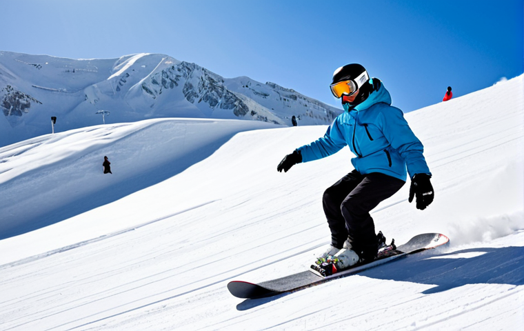 Snowboarder Carving on a Groomed Run**

"A snowboarder carving a perfect turn on a freshly groomed slope. The snowboard is a hybrid camber profile with a medium flex, showcasing its edge hold. The snowboarder is wearing professional snowboarding gear: a warm jacket, snow pants, gloves, and a helmet. Sunny day, clear blue sky, mountain backdrop. safe for work, appropriate content, fully clothed, professional snowboarding, perfect anatomy, correct proportions, natural pose, well-formed hands, proper finger count, natural body proportions, high quality, family-friendly."

**
