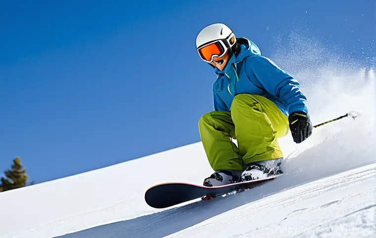 스노우보드 초보자가 피할 실수 - **Prompt:** A focused snowboarder, a young adult with an athletic build, is meticulously adjusting t... 스노우보드 초보자가 피할 실수 - **Prompt:** A focused snowboarder, a young adult with an athletic build, is meticulously adjusting t...