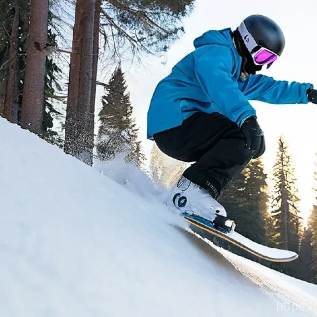 스노우보드 레일 활용법 - **Prompt for a Beginner Snowboarder on a Flat Box:**
    A young male snowboarder, approximately 16-...