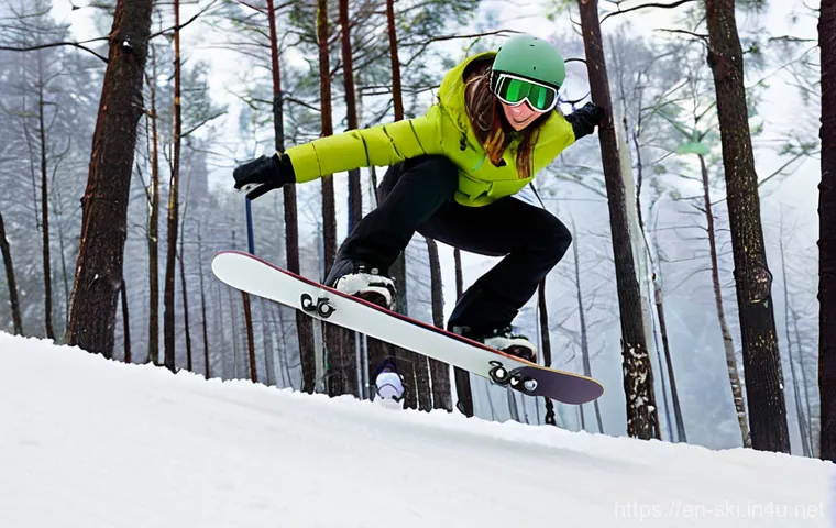 스노우보드 레일 활용법 - **Prompt for a Beginner Snowboarder on a Flat Box:**
    A young male snowboarder, approximately 16-...