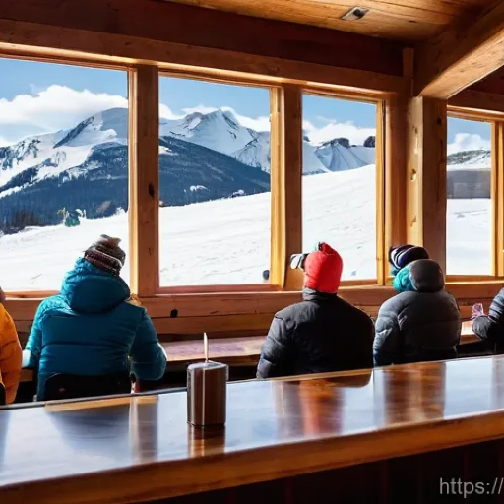 스키장별 음식 가격 - **Image Prompt 1: Sticker Shock at a Mid-Mountain Lodge**
    A wide shot capturing a solo skier, fu...