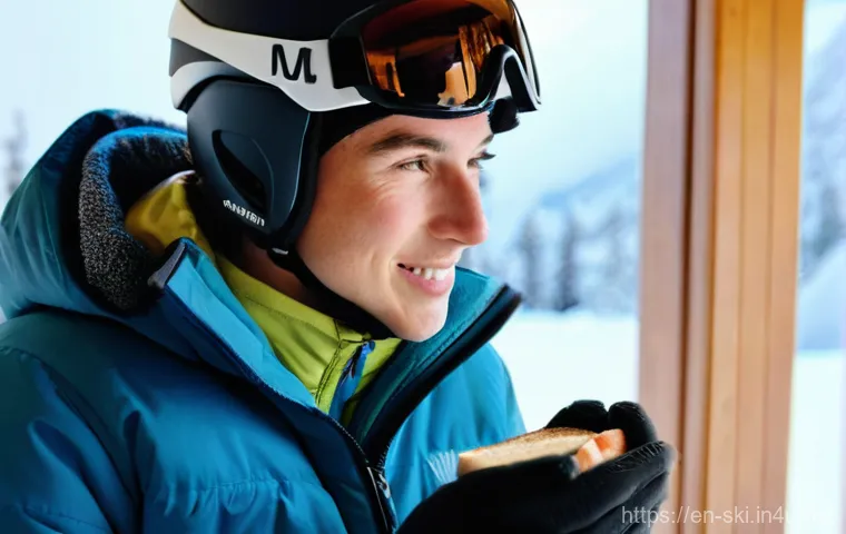 스키장별 음식 가격 - **Image Prompt 1: Sticker Shock at a Mid-Mountain Lodge**
    A wide shot capturing a solo skier, fu...