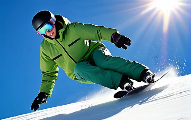 스노우보드 레일 초보법 - A male snowboarder, wearing a bold orange jacket, black pants, a protective helmet, and goggles, is ...