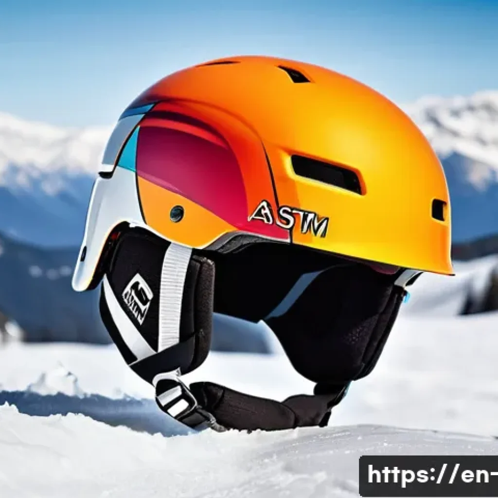 스노우보드 헬멧 추천 - A close-up, hyper-realistic image of a modern snowboard helmet featuring a sleek polycarbonate hard ...