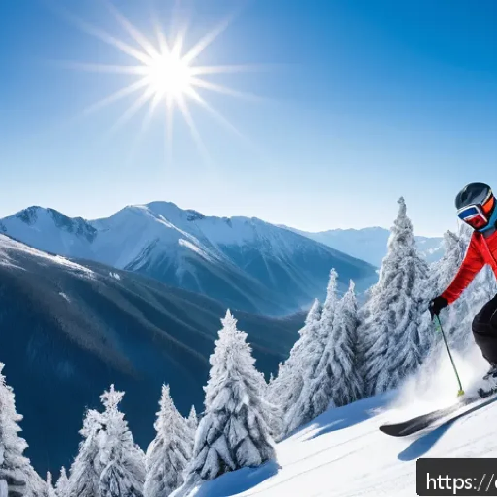 스키와 보드 통합 여행 준비 - A dynamic winter mountain scene featuring a group of diverse skiers and snowboarders dressed in high...