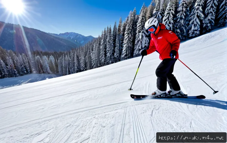 스키 초보 코칭 레슨 후기 - Photorealistic beginner ski coaching lesson at a welcoming North American mountain resort, adult lea...